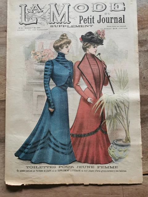 Revue Ancienne LA MODE DU PETIT JOURNAL + Patron Veste Fillette - N°19, 1899