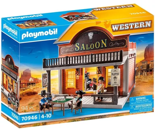 Playmobil Set 70946 Western Saloon With Cowboy and Cowgirl NEW