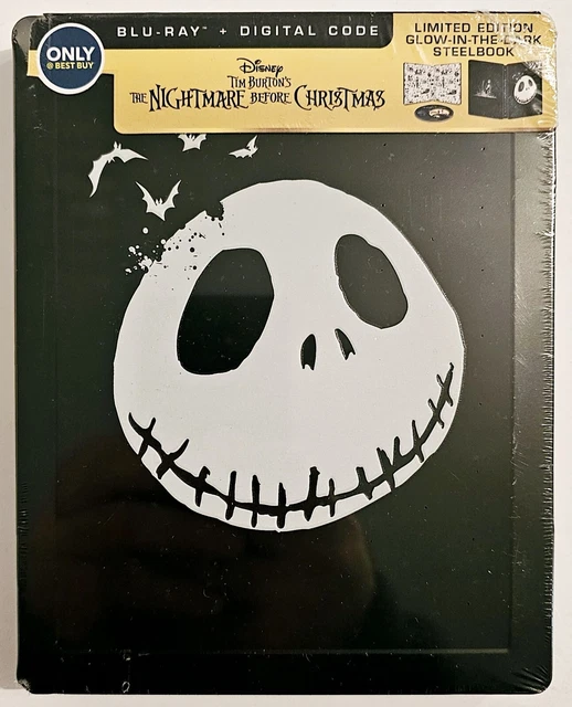 NIGHTMARE BEFORE CHRISTMAS Limited Edition Gitd Steelbook BluRay