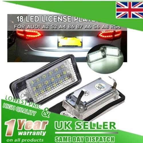 AUDI A3 S3 8P Plate Sline Quattro Number Plate Led Unit Module White 18