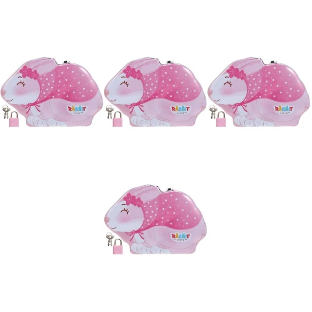 4 Count Plastique Boîte De Rangement Enfant Alcancias Dinero Tirelire Lapin