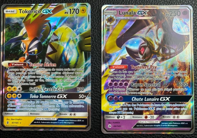 Carte Pokémon Soleil Et Lune Lunala GX Holographique 66/149 - Carte à Collectionner Ultra Rare