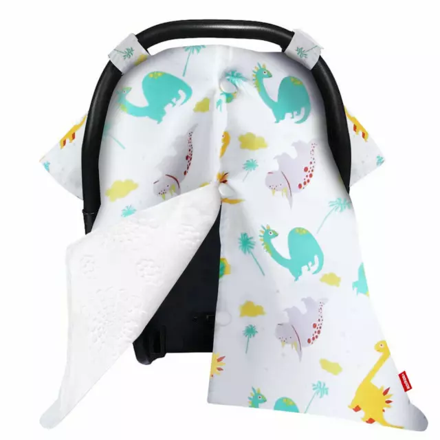 Baby Car Seat Cover Opening Minky Carseat Canopy Cover Multiuse Cover for Infant 3