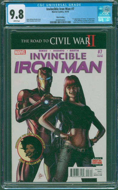 Invincible Iron Man #7 Variant 3rd Print CGC 9.8 1st App Riri 2016 Marvel Comics
