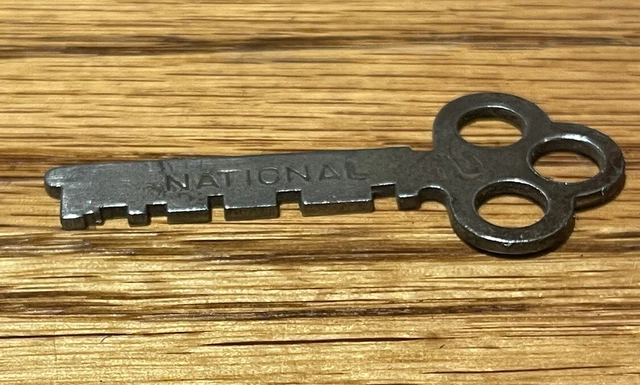 Antique Brass National Cash Register Number 2 ORIGINAL KEY NCR