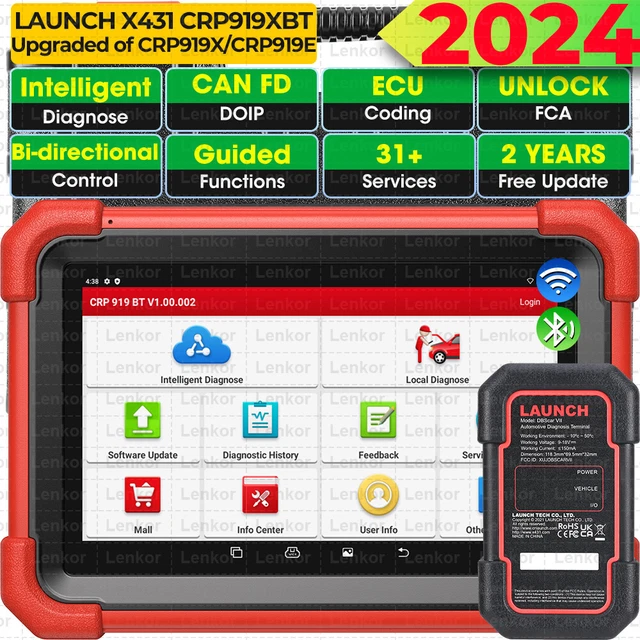 LAUNCH X431 CRP919XBT CRP919EBT Outils diagnostics Systèmes Complète ...