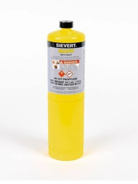 Sievert 2x MAPP-Pro Gas Fuel Cylinder 14.1 oz UN 1077 Hotter 3600 F