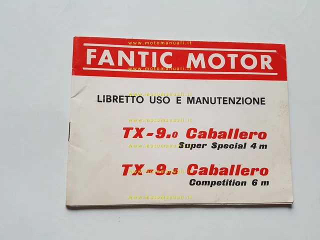 Fantic Caballero 50 TX 9.0 Super Spec. -TX 9.5 Competition manuale uso originale