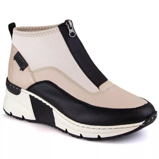 Sneakers women's ankle boots beige Rieker N6352-60