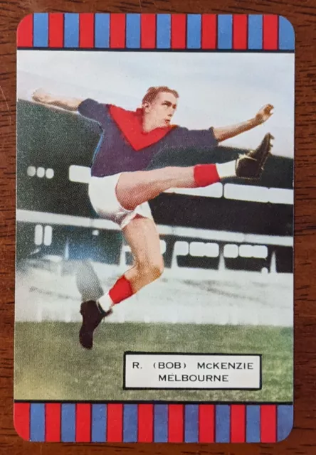 Coles VFL Football card Series 1 - Bob McKenzie - Melbourne Football Club 1954.