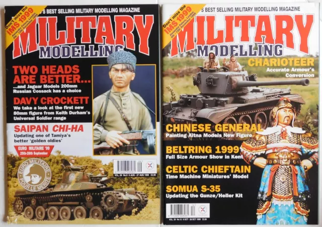 8 X MILITARY MODELLING Magazines 1999/2000 - Job lot (all shown) 2