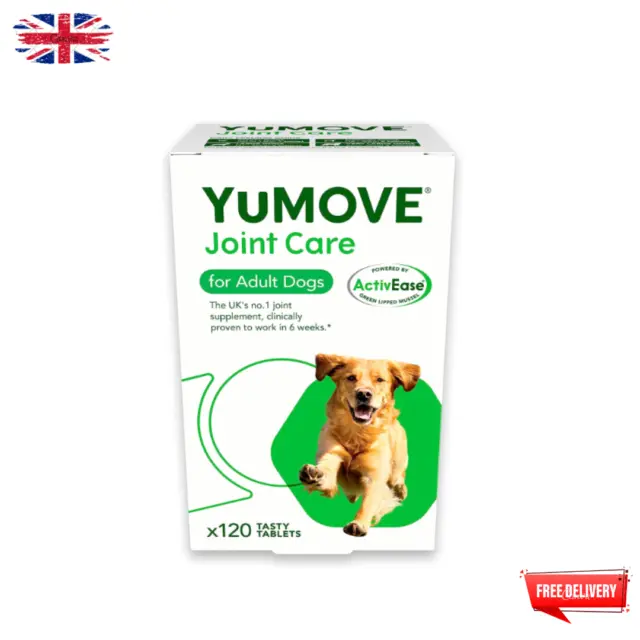 Lintbells YuMOVE Dog Joint Supplement for Adult Stiff Older Dogs 60, 120 Tablets