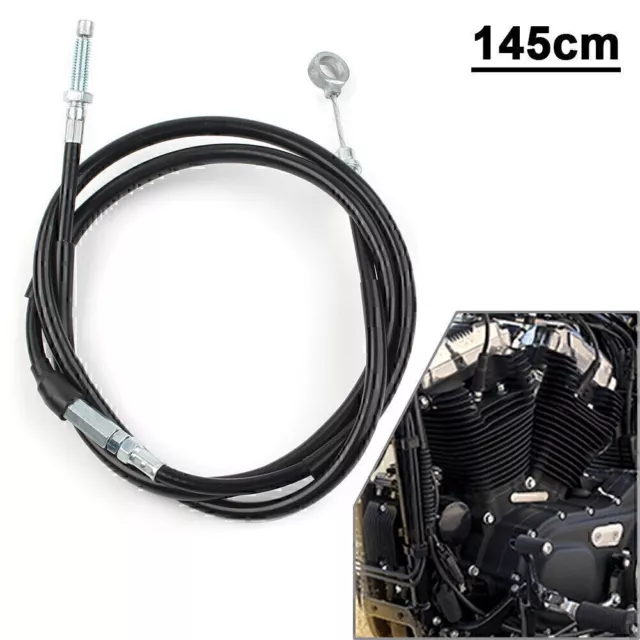Motorcycle 57" 145cm Brake Clutch Cable Fit Harley Sportster 883 1200 Black