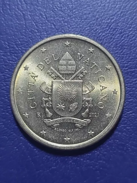 50 Cent Münzen aus Vatikanstadt . CITTA DEL VATICANO 2021