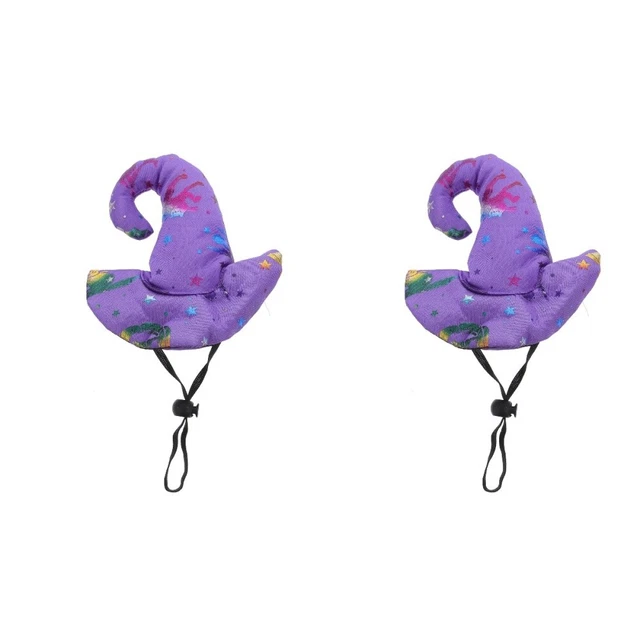 2 Count Costume Da Gatto Di Halloween Cappello Compagnia Accessori Viola Cane