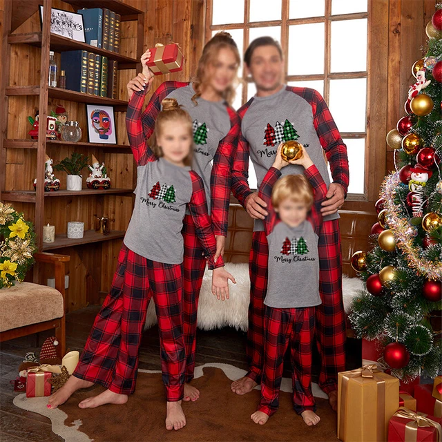 Family Matching Adult Kids Christmas Pyjamas Xmas Nightwear Pajamas Pjs Set