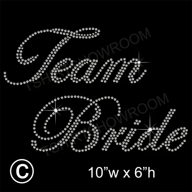 Correcteur de transfert strass Team Bride Party fer sur motif appliqué + cadeau gratuit