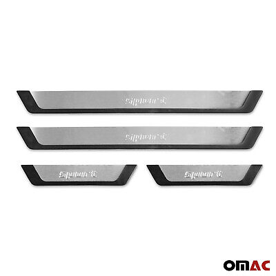 Chrome Door Sill Cover Plate Fits Ford Maverick 2022 S.Steel 4 Pcs 2