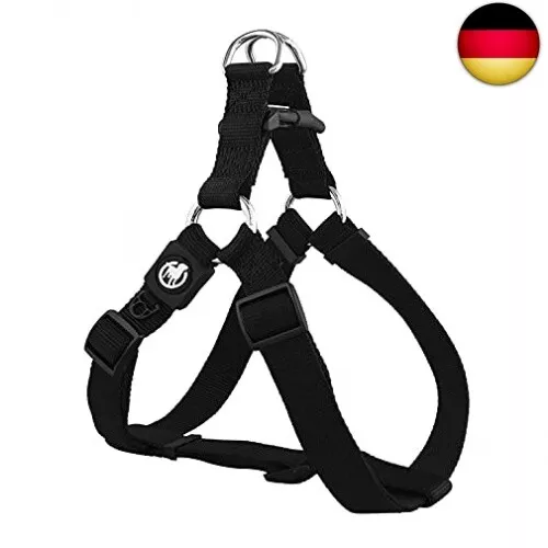 DDOXX Hundegeschirr Nylon, Step-In, Verstellbar, Ausbruchsicher | für kleine,