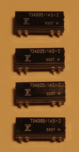 Batch Of 4 Relay Fujitsu Reed Dip Coil / Reel 5V - 12mA - One Contact 0,5A/100V