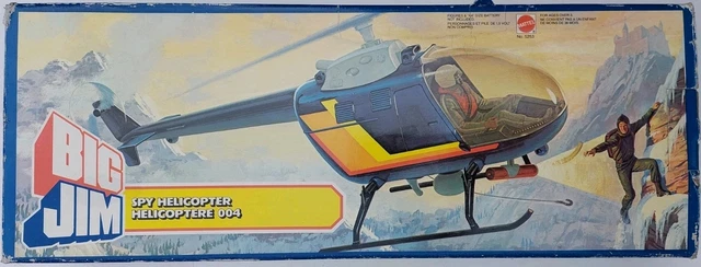 Boîte Vide Mattel Pour Hélicoptère Big Jim - Collection Vintage, Pas Reproduction
