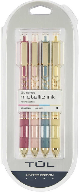 TUL Limited Edition Gel Pens Medium Point 0.8 mm Assorted Barrel Colors 4 pack