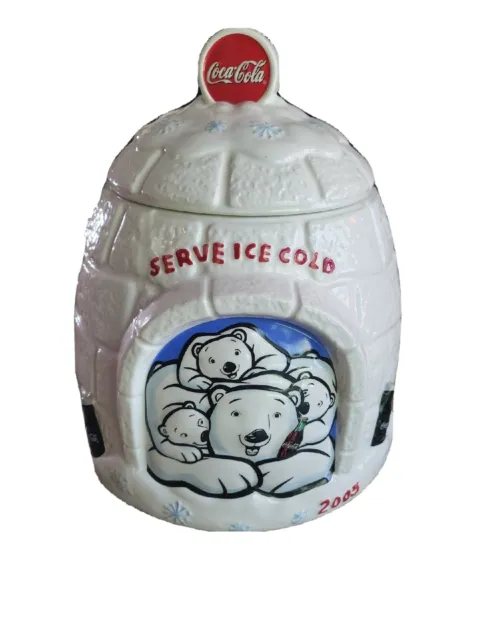 Coca Cola 2005 Igloo Cookie Jar Ice Bucket Polar Bear