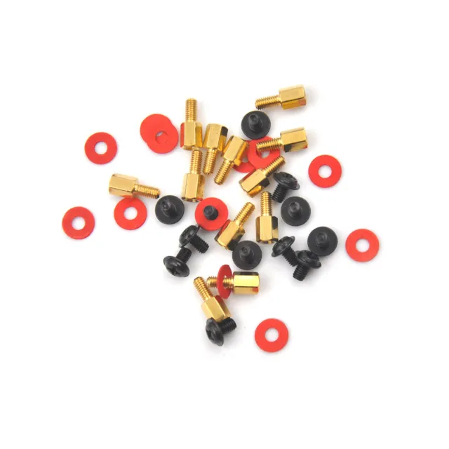 12pcs Computer Screws Motherboard Standoffs/ Screws/ Washers Kit_>'