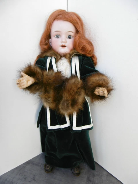 JOLIE POUPEE ANCIENNE TÊTE BISCUIT FLEISCHMANN BEAUX HABITS