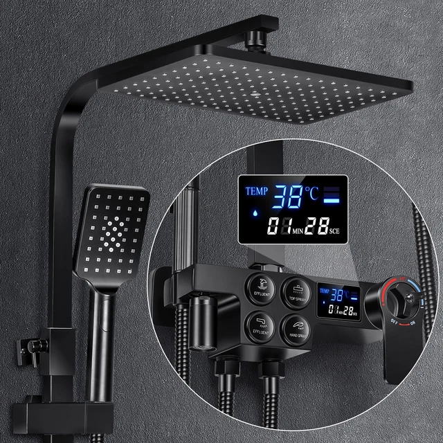 Rubinetto Doccia Con Termostato - Miscelatore Termostatico In Ottone Cromato Con Sicurezza A 38°C - Foto 10