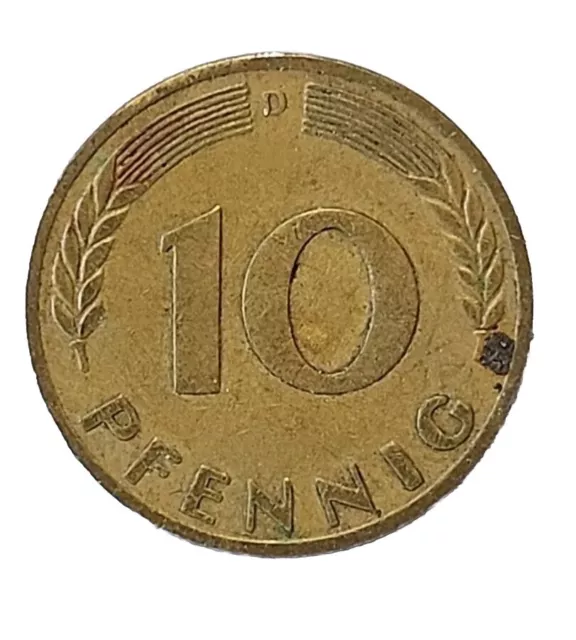 Germany 10 Pfennig 1949 D Coin German Federal Republic XF