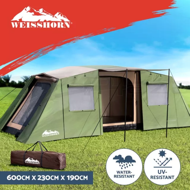 Weisshorn Camping Tent 10 Person Instant Up Tents Outdoor Family Hiking 3 Rooms