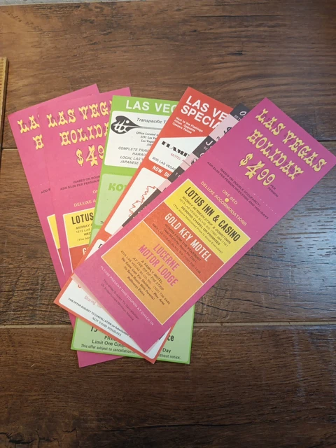 Vintage Las Vegas hotel advertisements. Casino. Lot of six advertisements (P5)