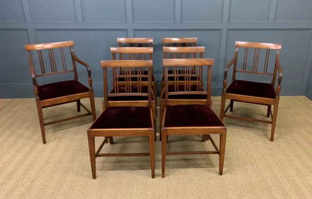 Set of 8 Antique Georgian (George III) Mahogany Dining Chairs