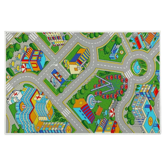 Kids Cartoon Carpet Rectangular Crawling Rug for Playroom Bedroom (60*90cm C)