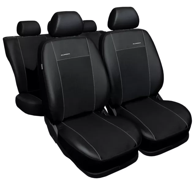 Apto para Toyota C-Hr 2016-2023 Medida Fundas de Asiento Cuero Artificial Negro