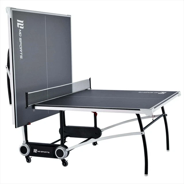 Official Size 15Mm 2-Piece Indoor Table Tennis 9' x 5' with 2-piece construction