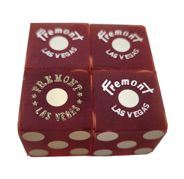 Fremont Las Vegas Nevada  Downtown Fremont Street 2 Pair of Dice Satin Red