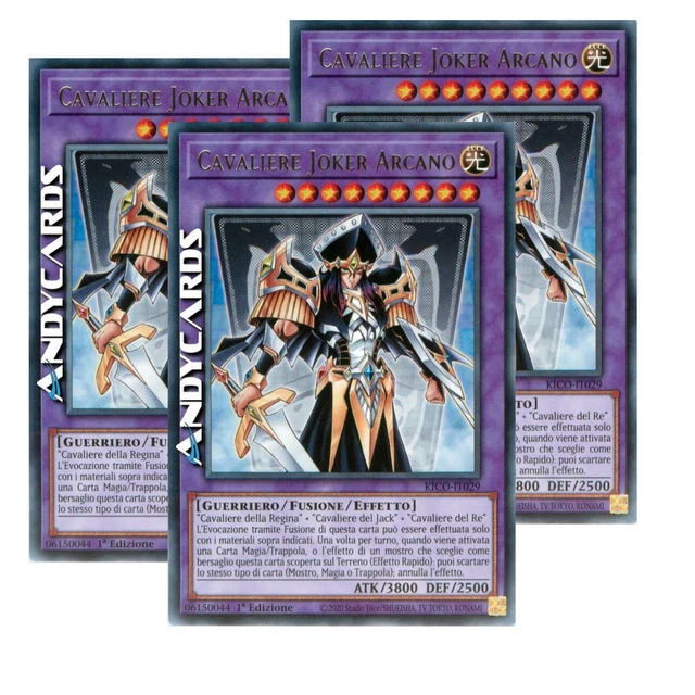 3x ARCANE JOKER KNIGHT (Arcana Knight Joker) Rare • KICO IT029 • 1Ed • Yugioh