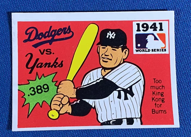 1968 Fleer Laughlin World Series Baseball Card 1941 NY Yankees v Dodgers NM
