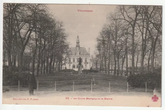 VINCENNES - Val de Marne - CPA 94 - Cours Marigny et la Mairie