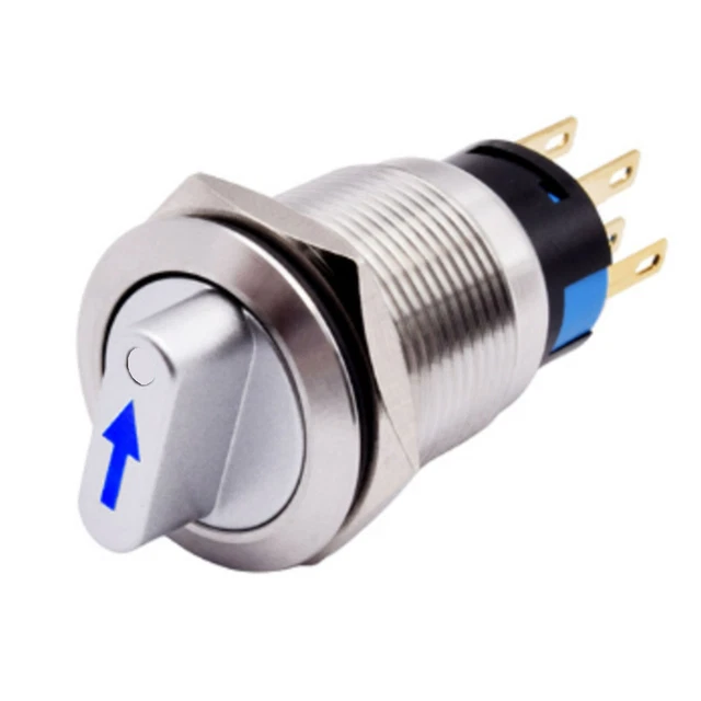 Interruttore girevole permanente autosollevamento istantaneo 19 mm 2no 2nc 3-6 v ON-Off