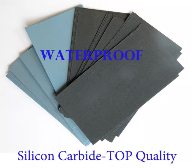 8 sheets EXTRA FINE Sandpaper Wet  Dry  3” x 5.5 "  SUPER COMBO 2500 / 3000 Grit