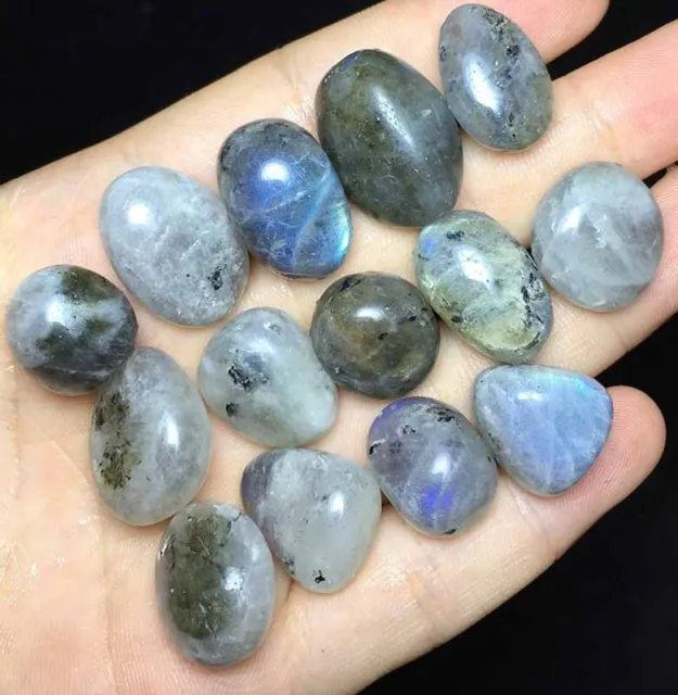 63g Rare Natural Color Labradorite Raw Quartz Crystal Healing Gems Stone DD41