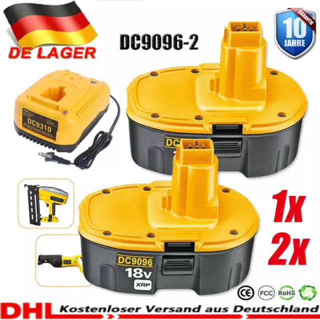 4.8Ah Akku für Dewalt DC9096-2 DE9039 DE9095 DE9096 Ni-MH 18V DC9099 Batterie DE