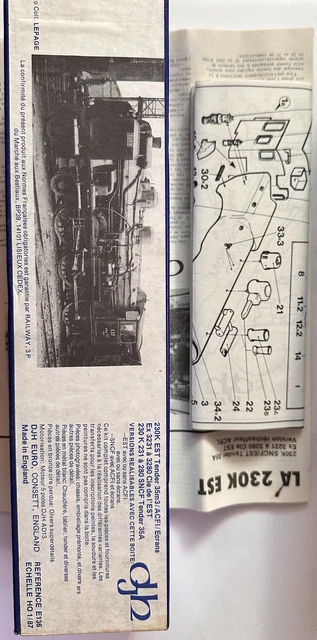 Kit Locomotive Vapeur 230K Est Avec Tender DJH Réf E136 - Non Assemblé - SNCF