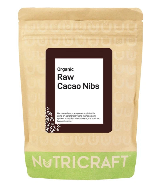 Organic Raw Cacao Nibs 2kg By BWFO - Vegan, Dairy-Free, Free UK Mainland Delivery