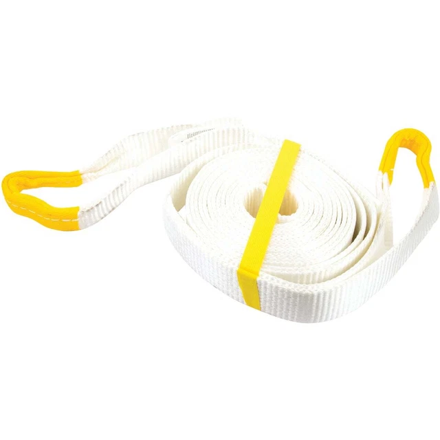 Erickson 2 In. x 20 Ft. 9000 Lb. Polyester Recovery Tow Strap, White 59500 Pack