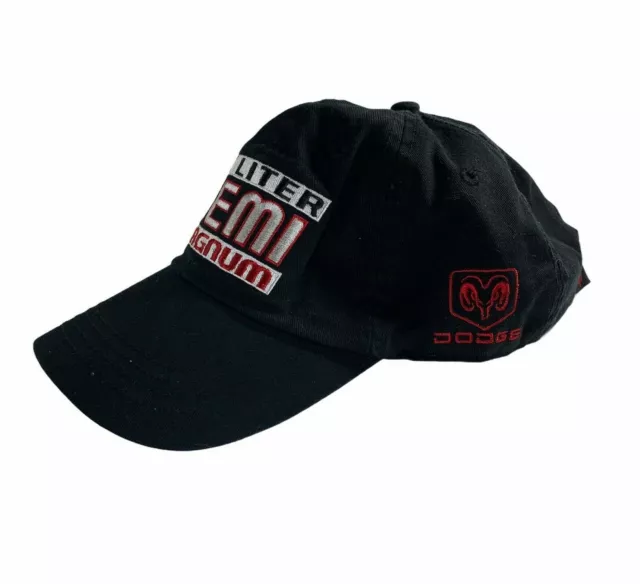 Dodge 5.7 Liter HEMI Magnum baseball cap strapback black hat Ram ad promo logo