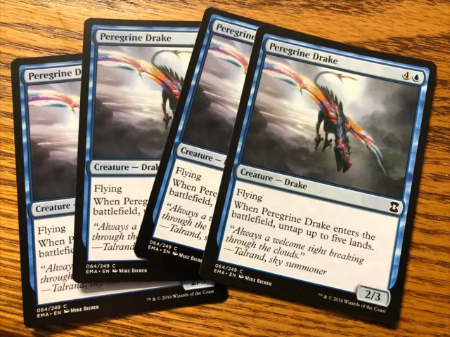 Peregrine Drake x4 Eternal Masters Playset Magic Gathering MTG Free Ship